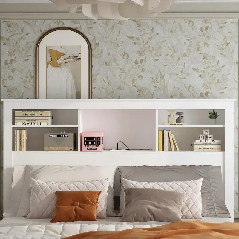Tête de lit bibliothèque avec éclairage 65W x 43H