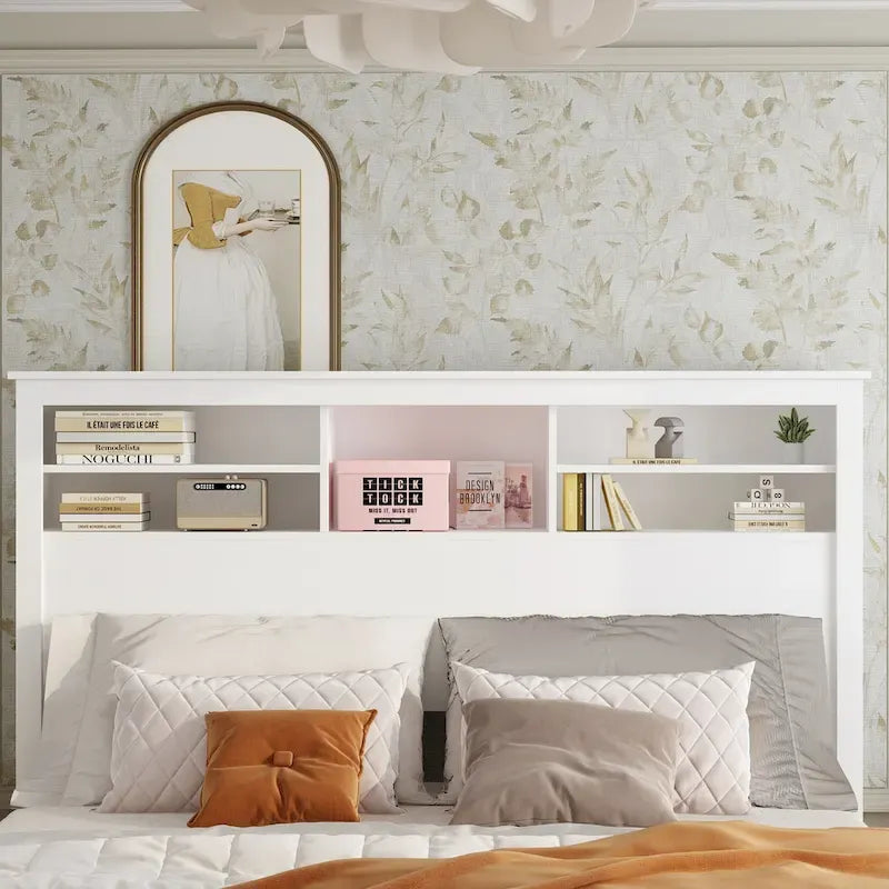 Tête de lit bibliothèque avec éclairage 65W x 43H