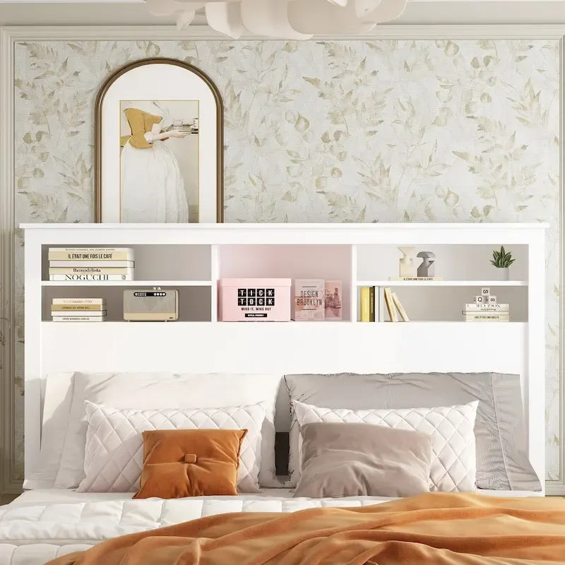 Tête de lit bibliothèque avec éclairage 65W x 43H