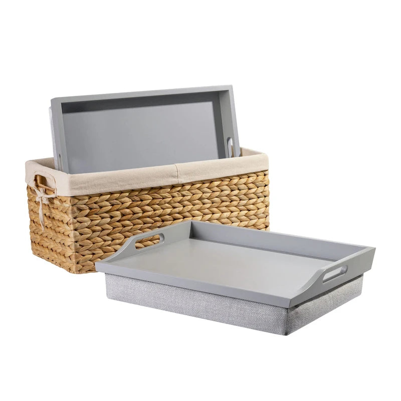 Ensemble de paniers Rossie Home avec 2 plateaux pour ordinateur portable