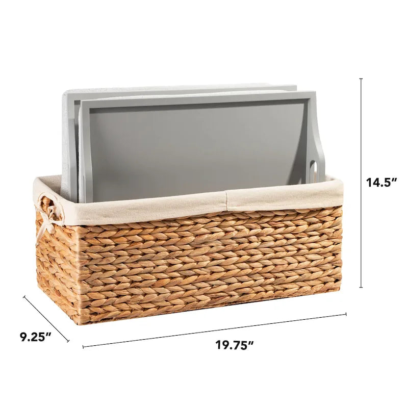 Ensemble de paniers Rossie Home avec 2 plateaux pour ordinateur portable