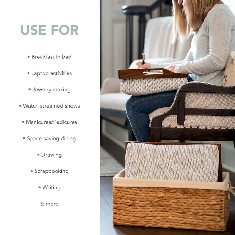 Ensemble de paniers Rossie Home avec 2 plateaux pour ordinateur portable