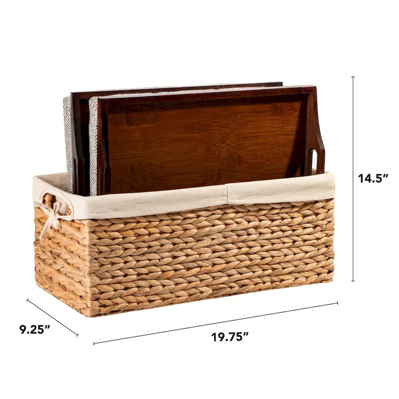 Ensemble de paniers Rossie Home avec 2 plateaux pour ordinateur portable