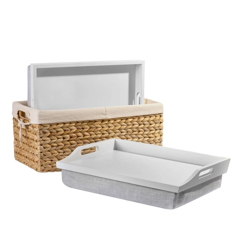 Ensemble de paniers Rossie Home avec 2 plateaux pour ordinateur portable