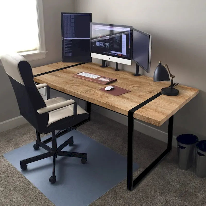 Modern Rectangle Office Writing Desk Wood Computer Desk