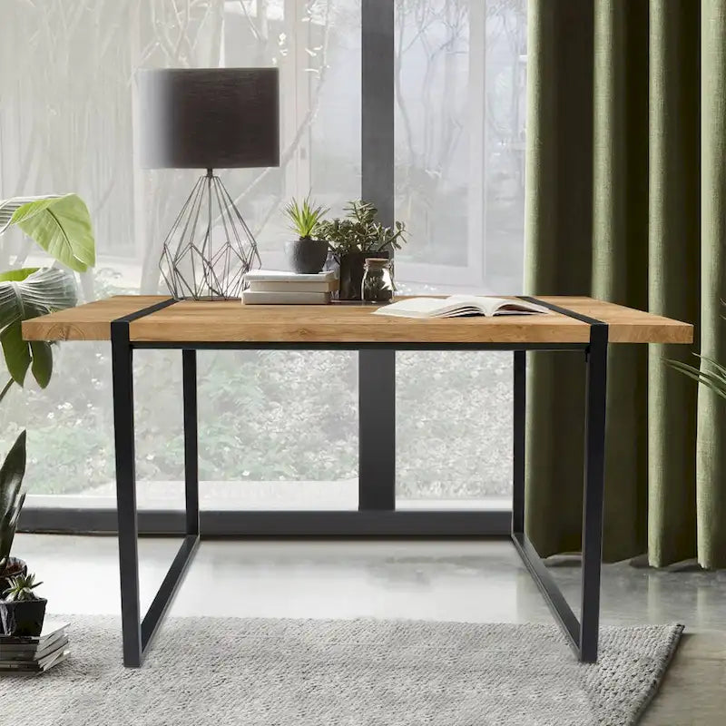 Bureau de travail rectangulaire moderne en bois pour ordinateur