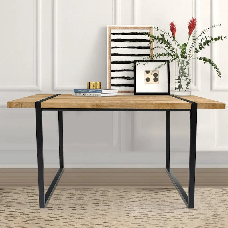 Bureau de travail rectangulaire moderne en bois pour ordinateur