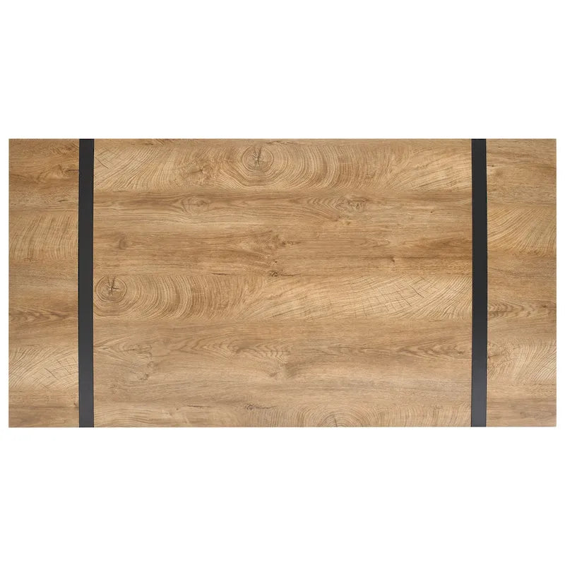Bureau de travail rectangulaire moderne en bois pour ordinateur