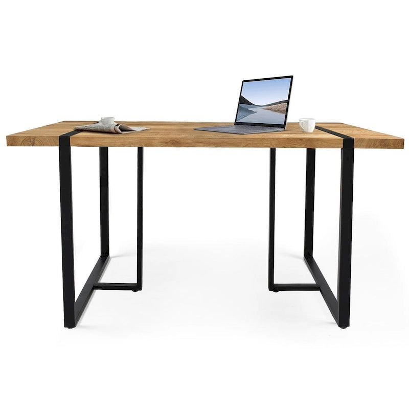 Bureau de travail rectangulaire moderne en bois pour ordinateur