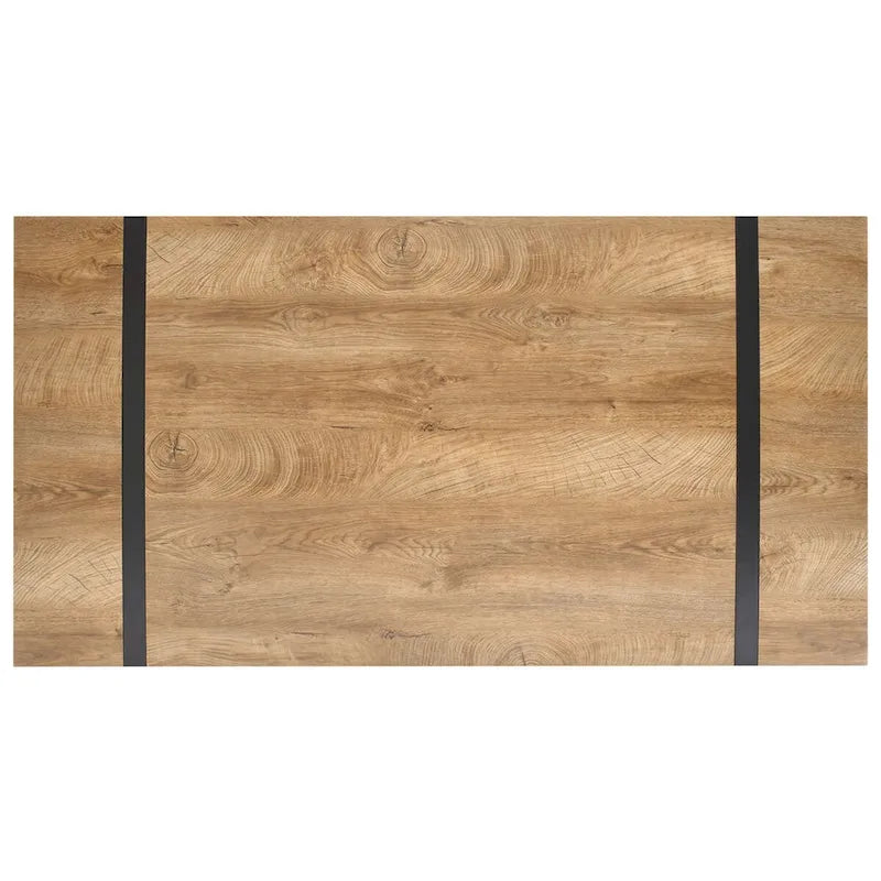 Bureau de travail rectangulaire moderne en bois pour ordinateur