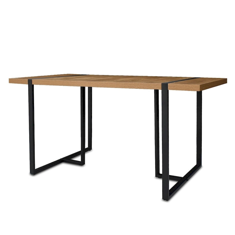 Bureau de travail rectangulaire moderne en bois pour ordinateur