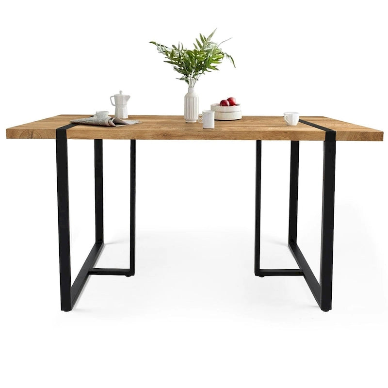 Bureau de travail rectangulaire moderne en bois pour ordinateur
