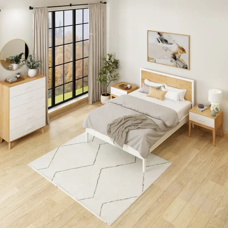 Lit Queen-size Duo Poteaux et Poutres