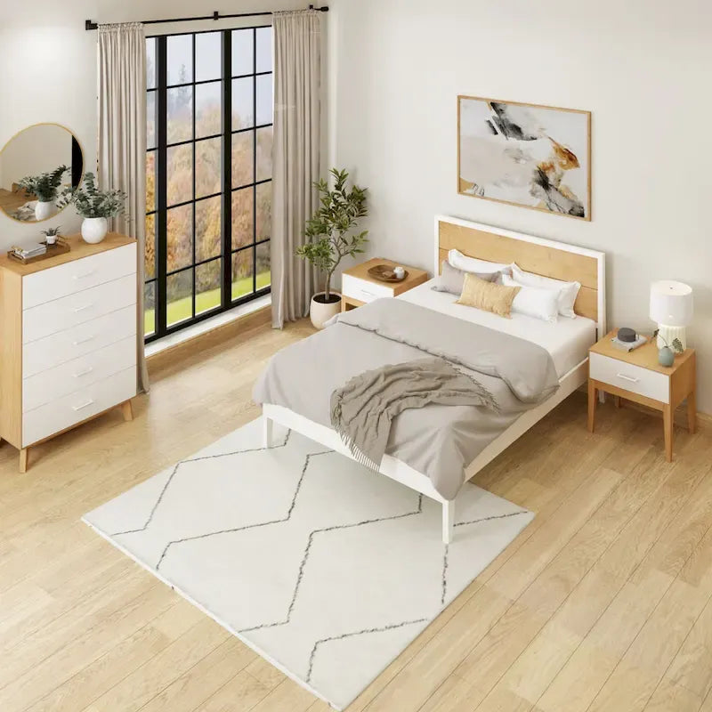 Lit Queen-size Duo Poteaux et Poutres