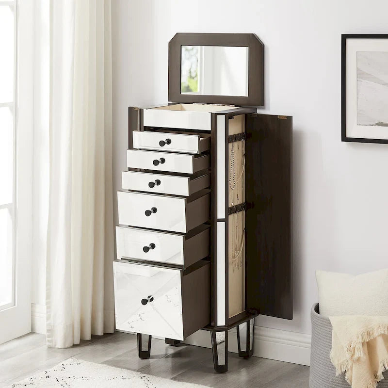 Miry Armoire à bijoux avec miroir