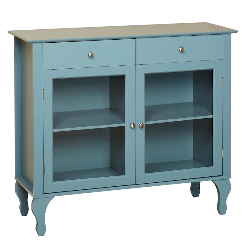 Buffet/Vaisselier Copper Grove Rawdon à Façade en Verre