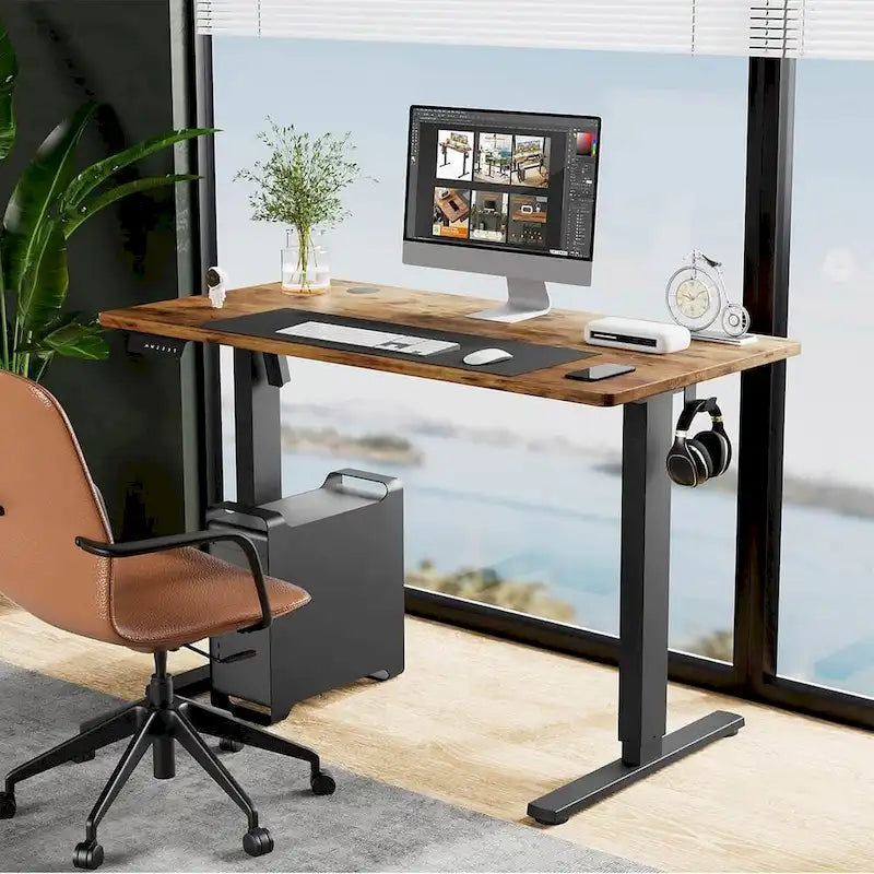 Bureau d'ordinateur ergonomique électrique réglable en hauteur