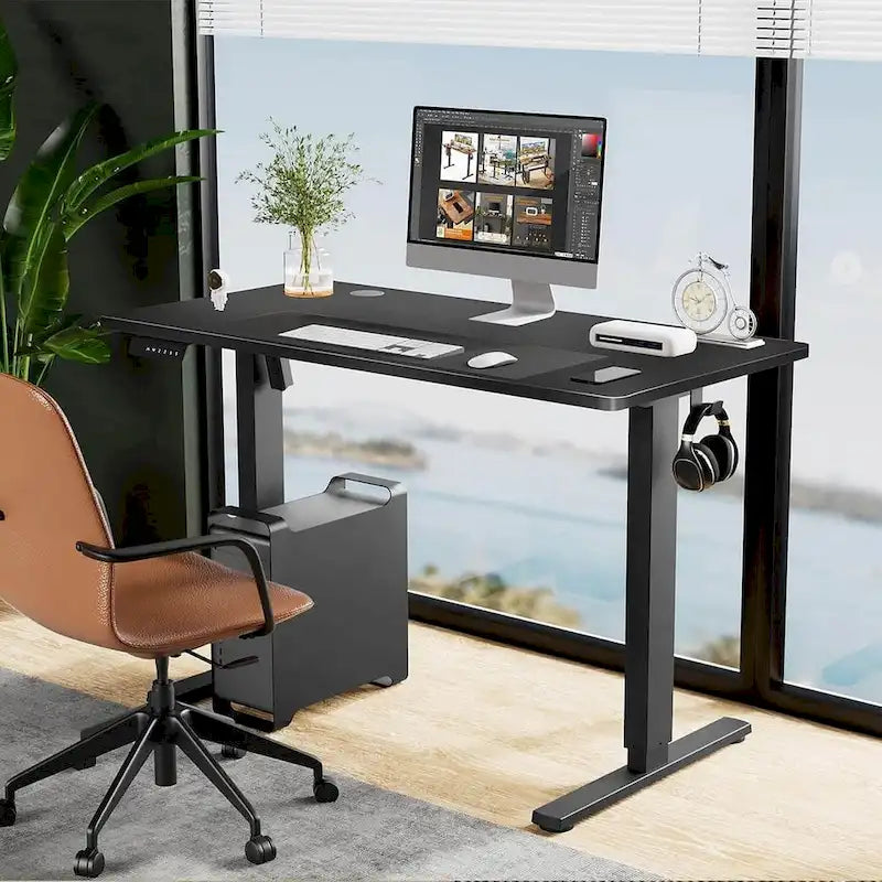 Bureau d'ordinateur ergonomique électrique réglable en hauteur