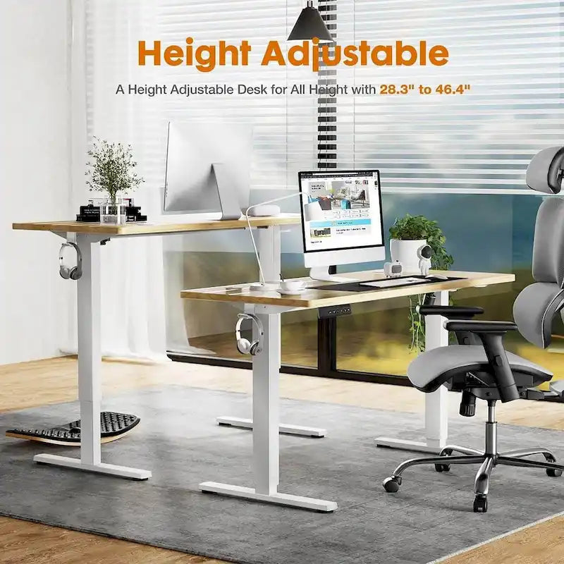 Bureau d'ordinateur ergonomique électrique réglable en hauteur