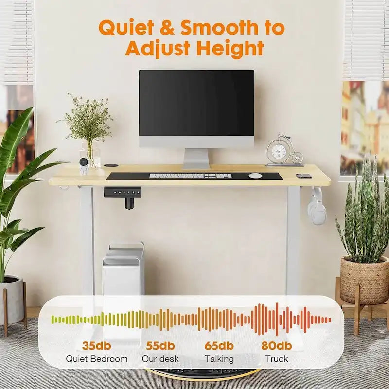 Bureau d'ordinateur ergonomique électrique réglable en hauteur