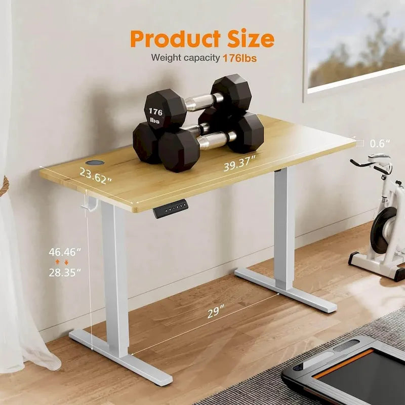 Bureau d'ordinateur ergonomique électrique réglable en hauteur