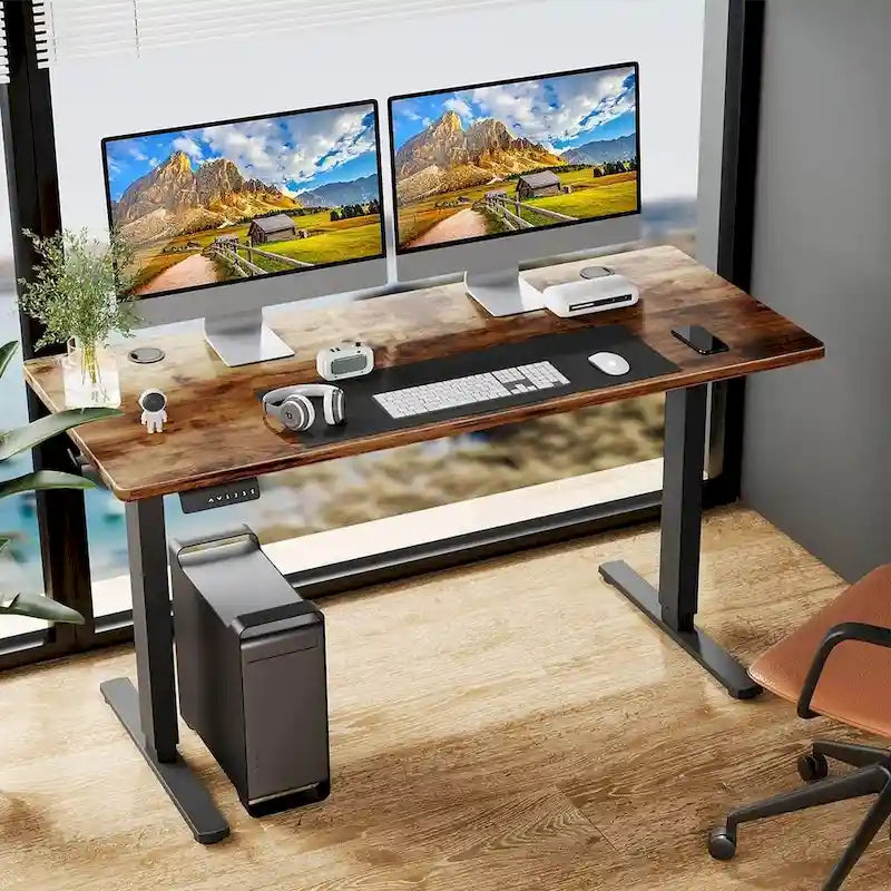Bureau d'ordinateur ergonomique électrique réglable en hauteur