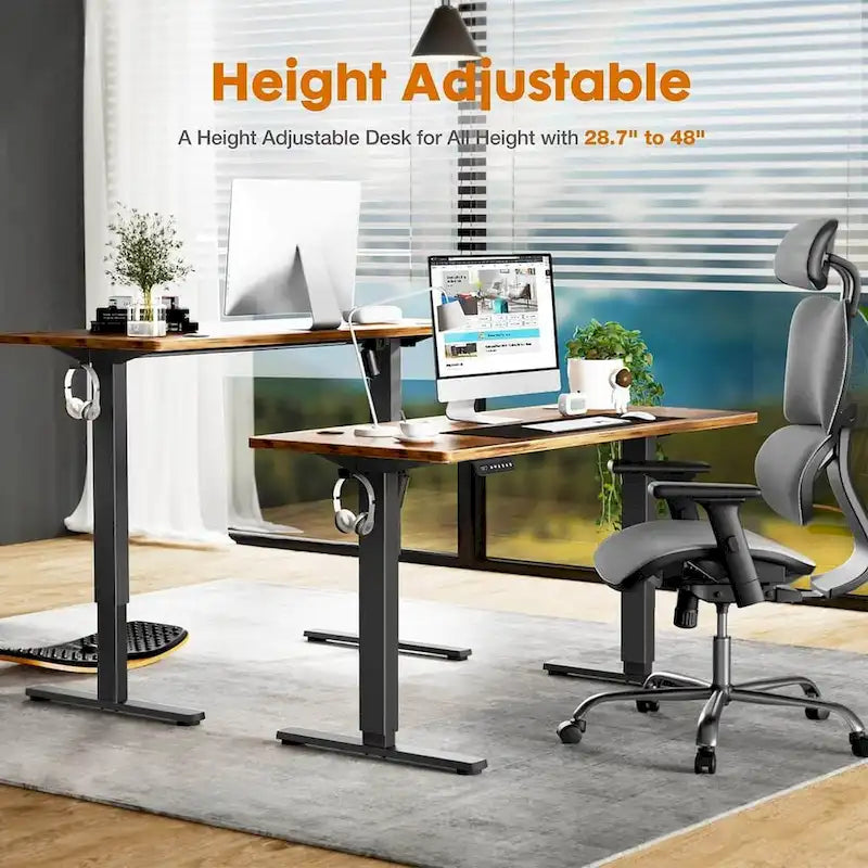 Bureau d'ordinateur ergonomique électrique réglable en hauteur