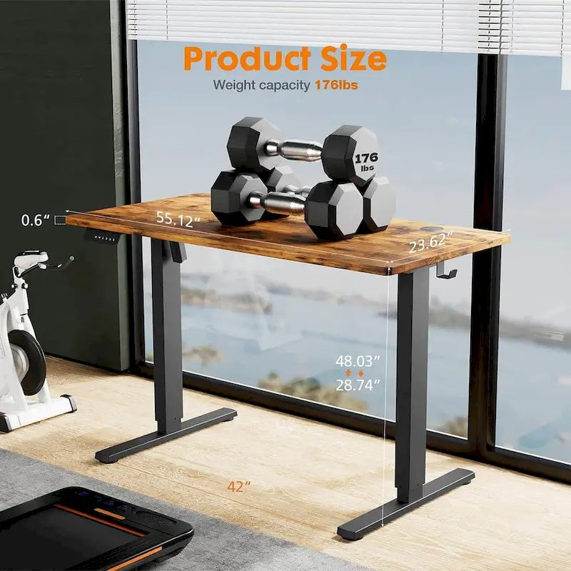 Bureau d'ordinateur ergonomique électrique réglable en hauteur