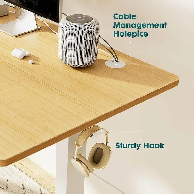 Bureau d'ordinateur ergonomique électrique réglable en hauteur