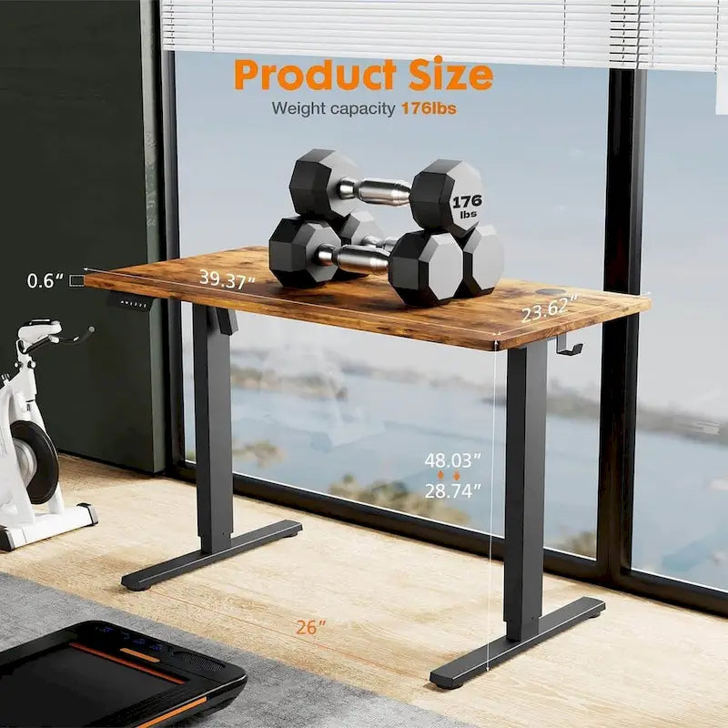 Bureau d'ordinateur ergonomique électrique réglable en hauteur