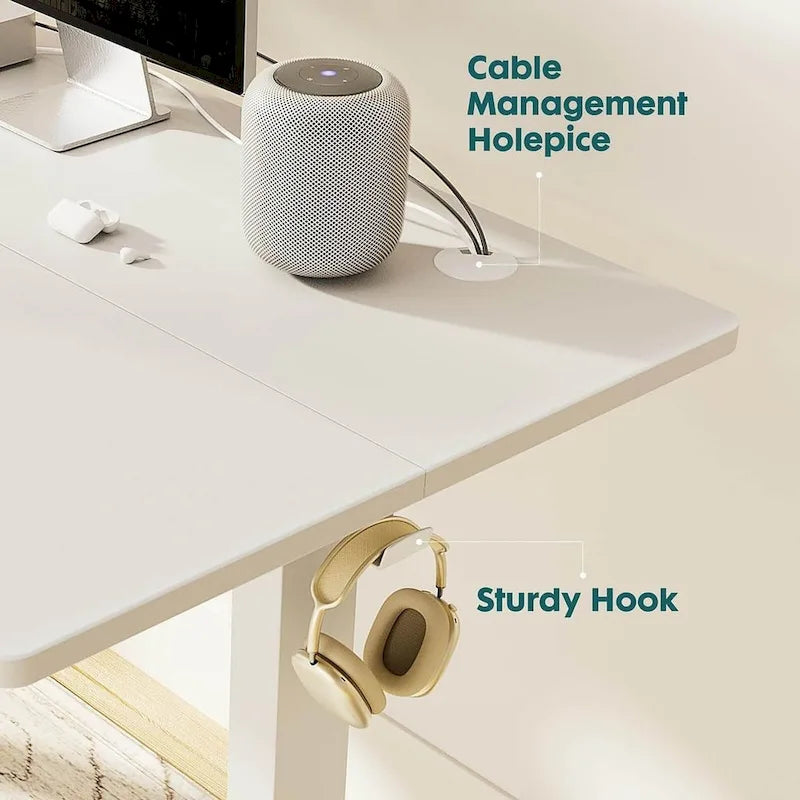 Bureau d'ordinateur ergonomique électrique réglable en hauteur