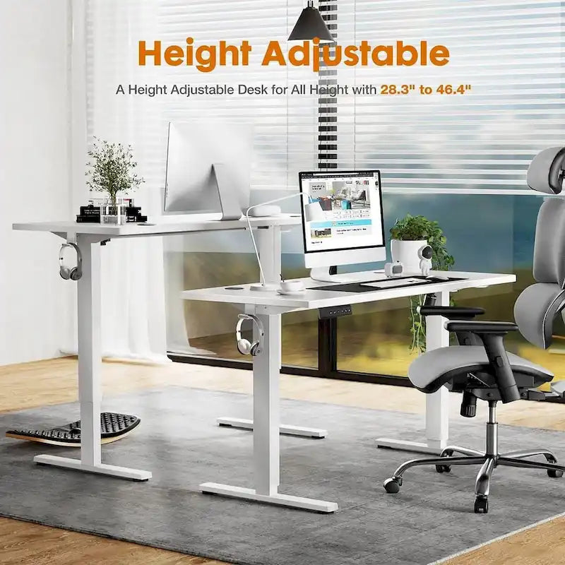 Bureau d'ordinateur ergonomique électrique réglable en hauteur