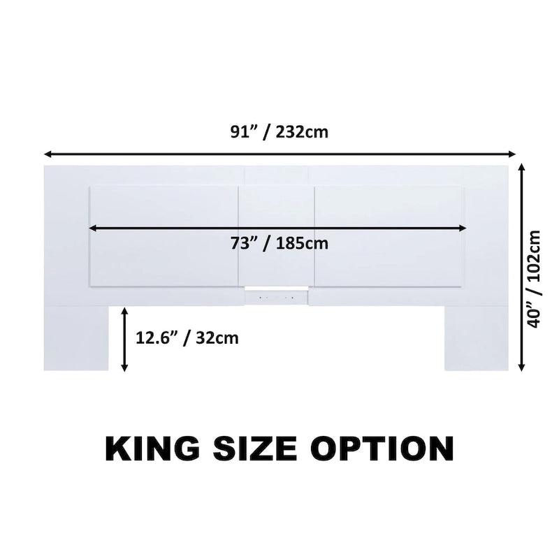 Tête de lit plate Copper Grove Rivne pour 3 tailles (King/Queen/Full)