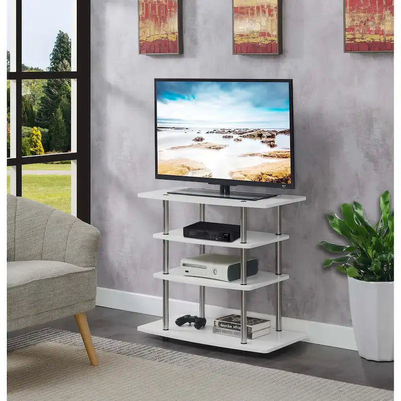 Meuble TV haut à 4 niveaux sans outils Designs2Go de Convenience Concepts