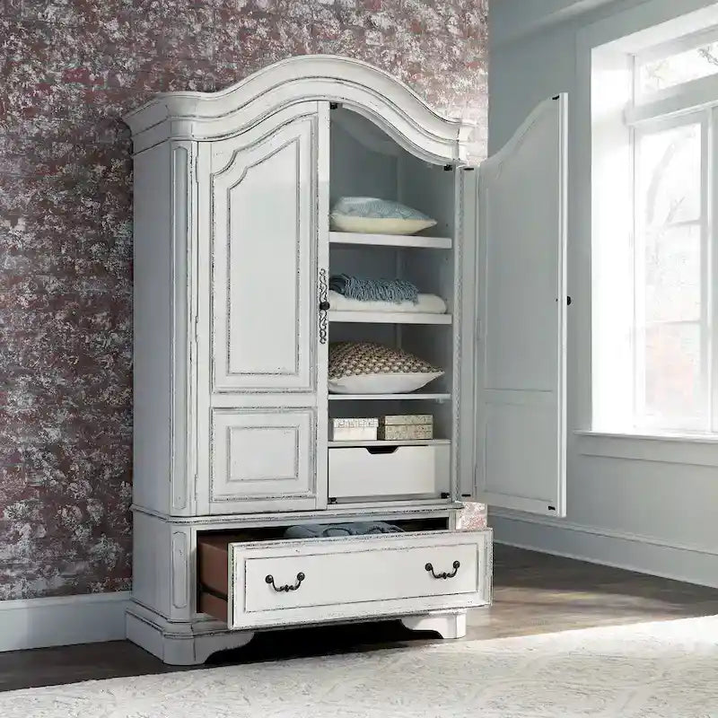 Armoire Magnolia Manor blanc antique