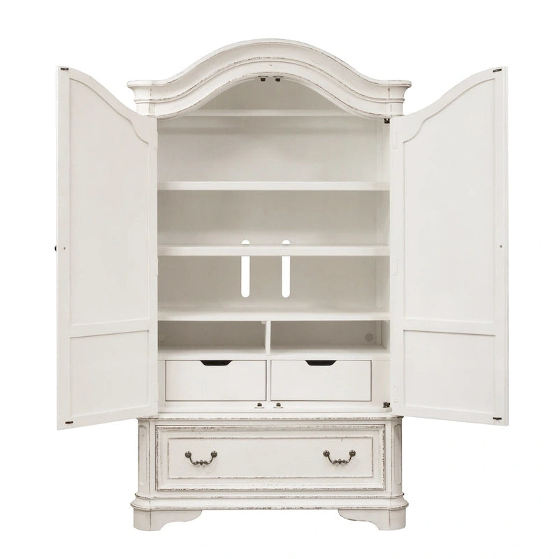 Armoire Magnolia Manor blanc antique