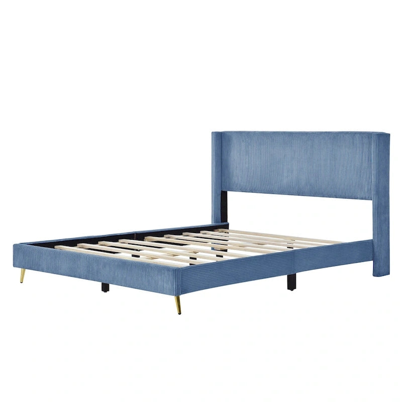 Lit plateforme Queen Size avec pieds en métal