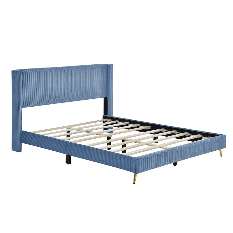 Lit plateforme Queen Size avec pieds en métal