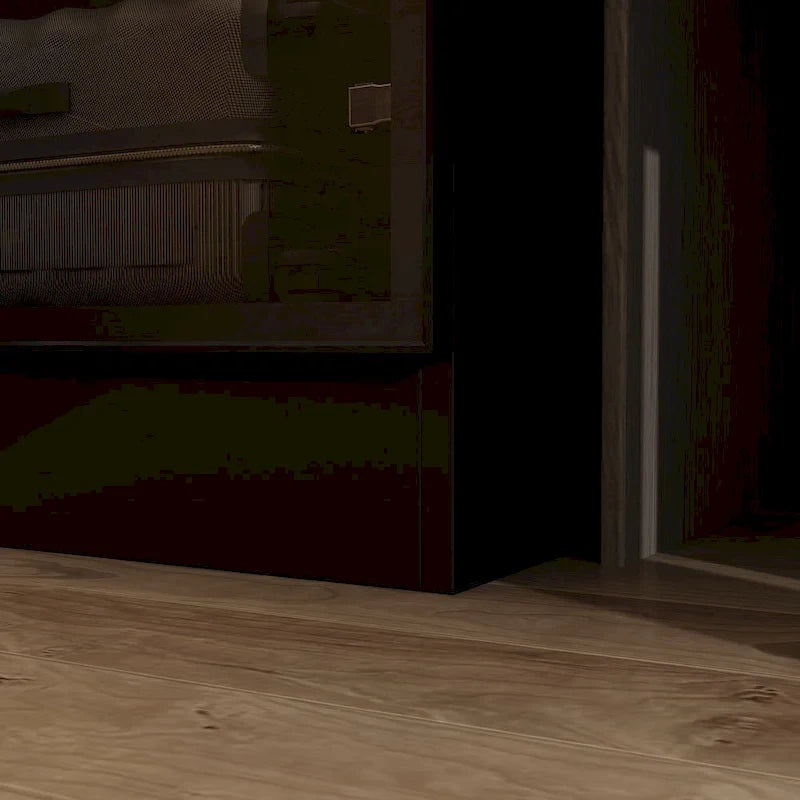 Armoire moderne à cadre en aluminium : design spacieux avec armoires LED