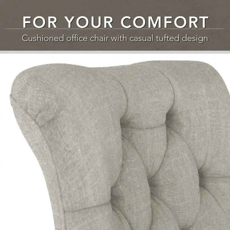 Chaise de bureau capitonnée à dossier moyen Key West de Bush Furniture