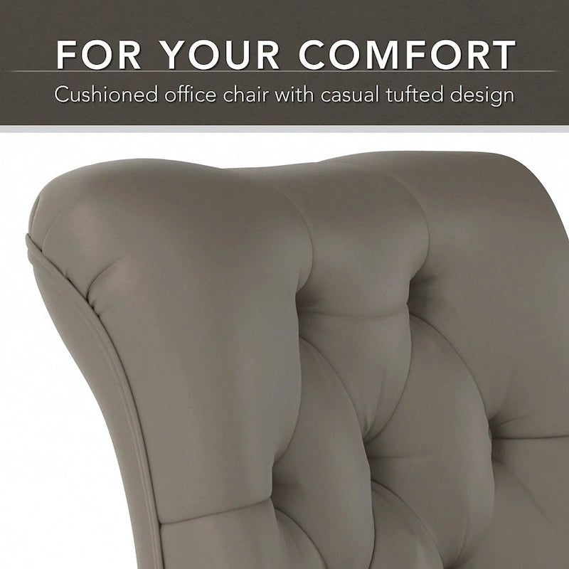 Chaise de bureau capitonnée à dossier moyen Key West de Bush Furniture