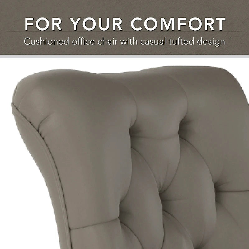 Chaise de bureau capitonnée à dossier moyen Key West de Bush Furniture