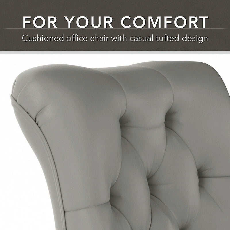 Chaise de bureau capitonnée à dossier moyen Key West de Bush Furniture