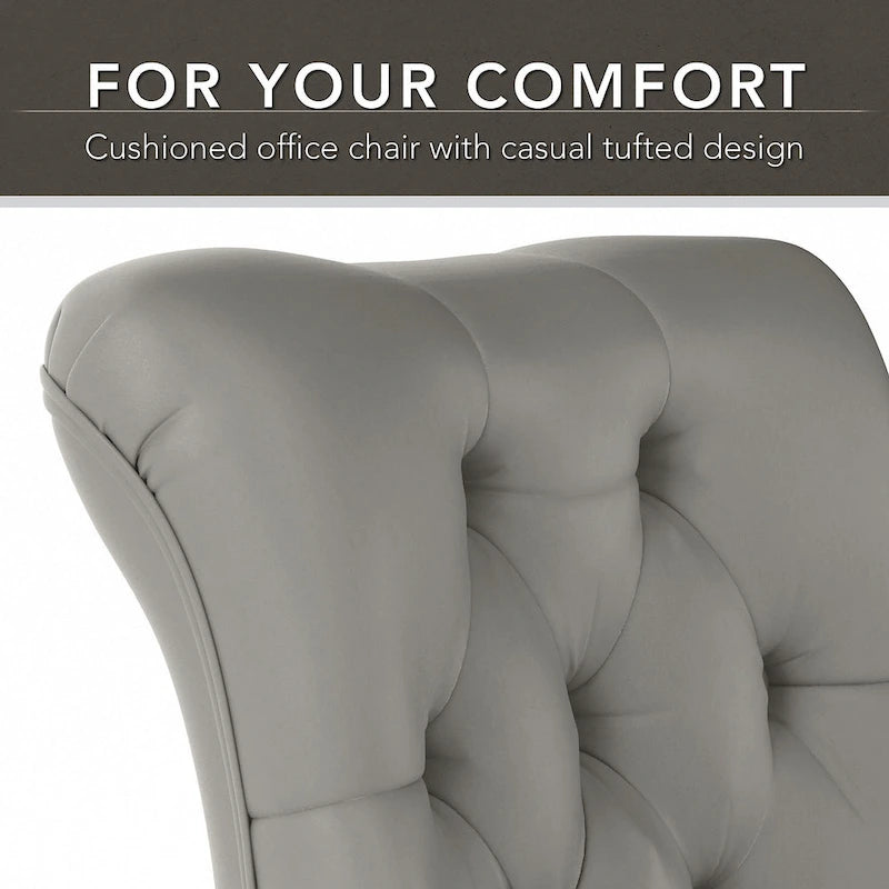 Chaise de bureau capitonnée à dossier moyen Key West de Bush Furniture
