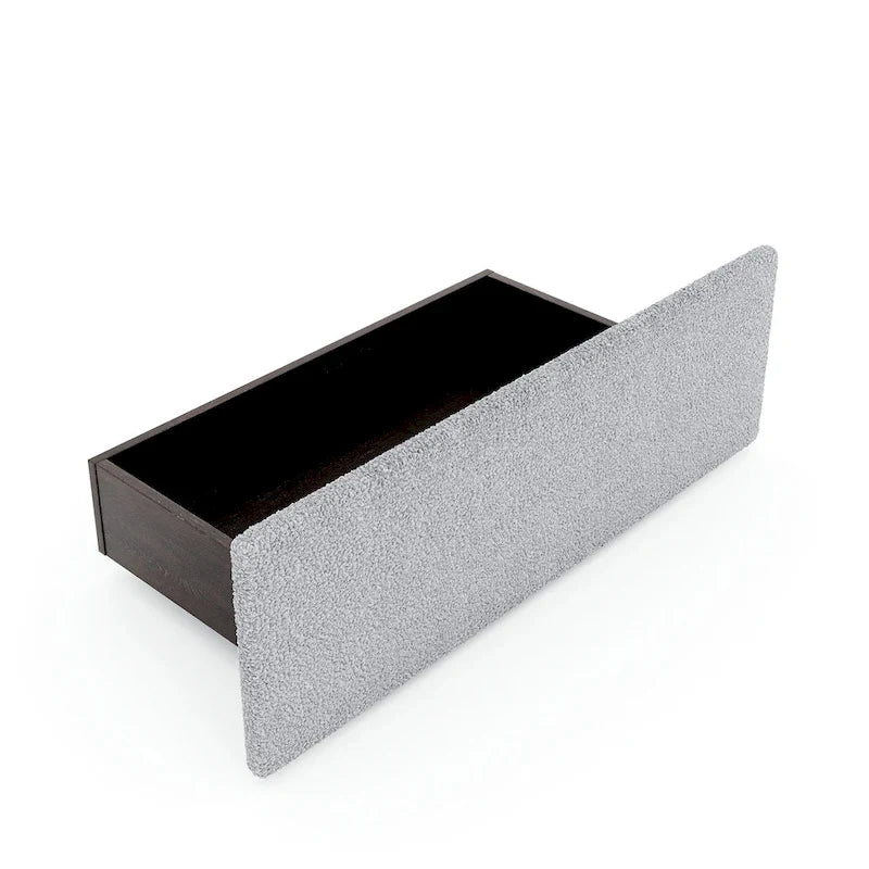 Lit plateforme capitonné Queen Size avec 4 tiroirs