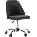 Chaise de bureau à roulettes, hauteur réglable, revêtement en tissu, pivotante