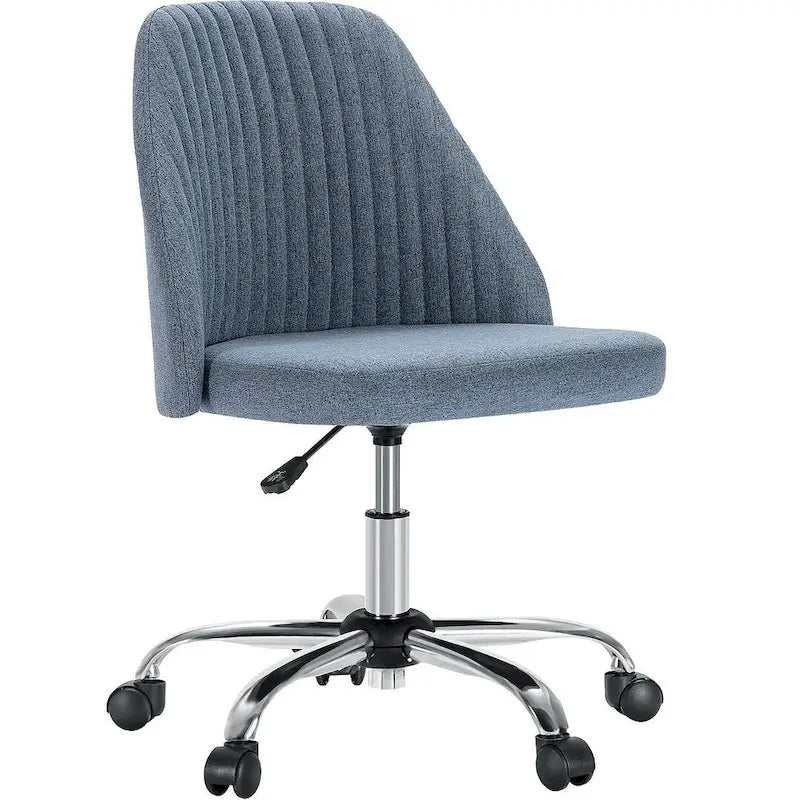 Chaise de bureau à roulettes, hauteur réglable, revêtement en tissu, pivotante