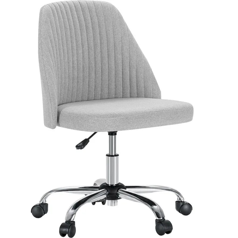 Chaise de bureau à roulettes, hauteur réglable, revêtement en tissu, pivotante