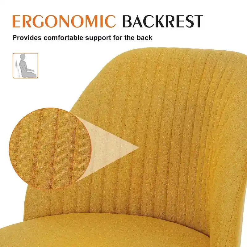 Chaise de bureau à roulettes, hauteur réglable, revêtement en tissu, pivotante