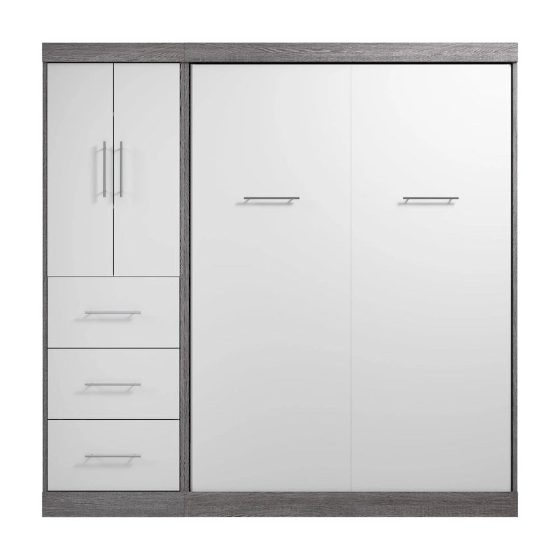 Lit escamotable Nebula pleine grandeur avec garde-robe (84 po de largeur) de Bestar